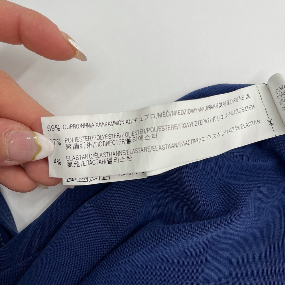 H&M Sleeveless Blue Tank Top Back Zipper Detail - Picture 9 of 12